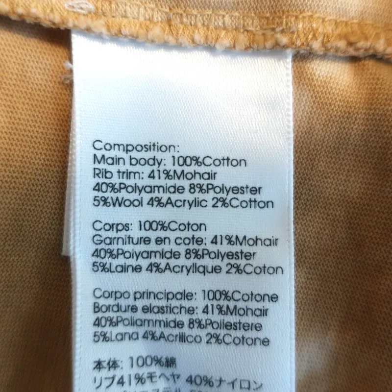 3.1 Phillip Lim T-shirt à col tricoté teint en tie-dye ocre en coton taille Extra Small