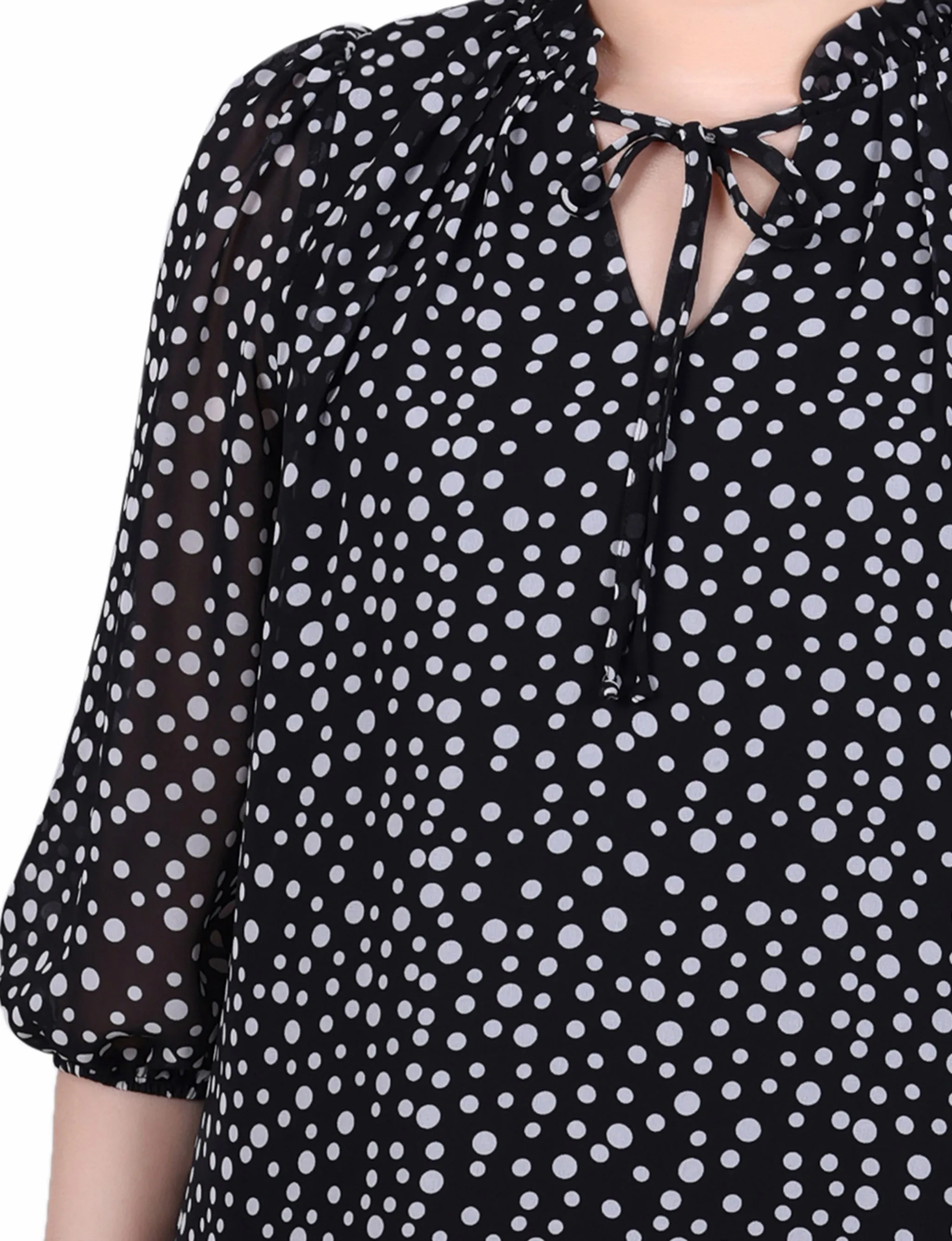 Blouse en mousseline 3/4 manches