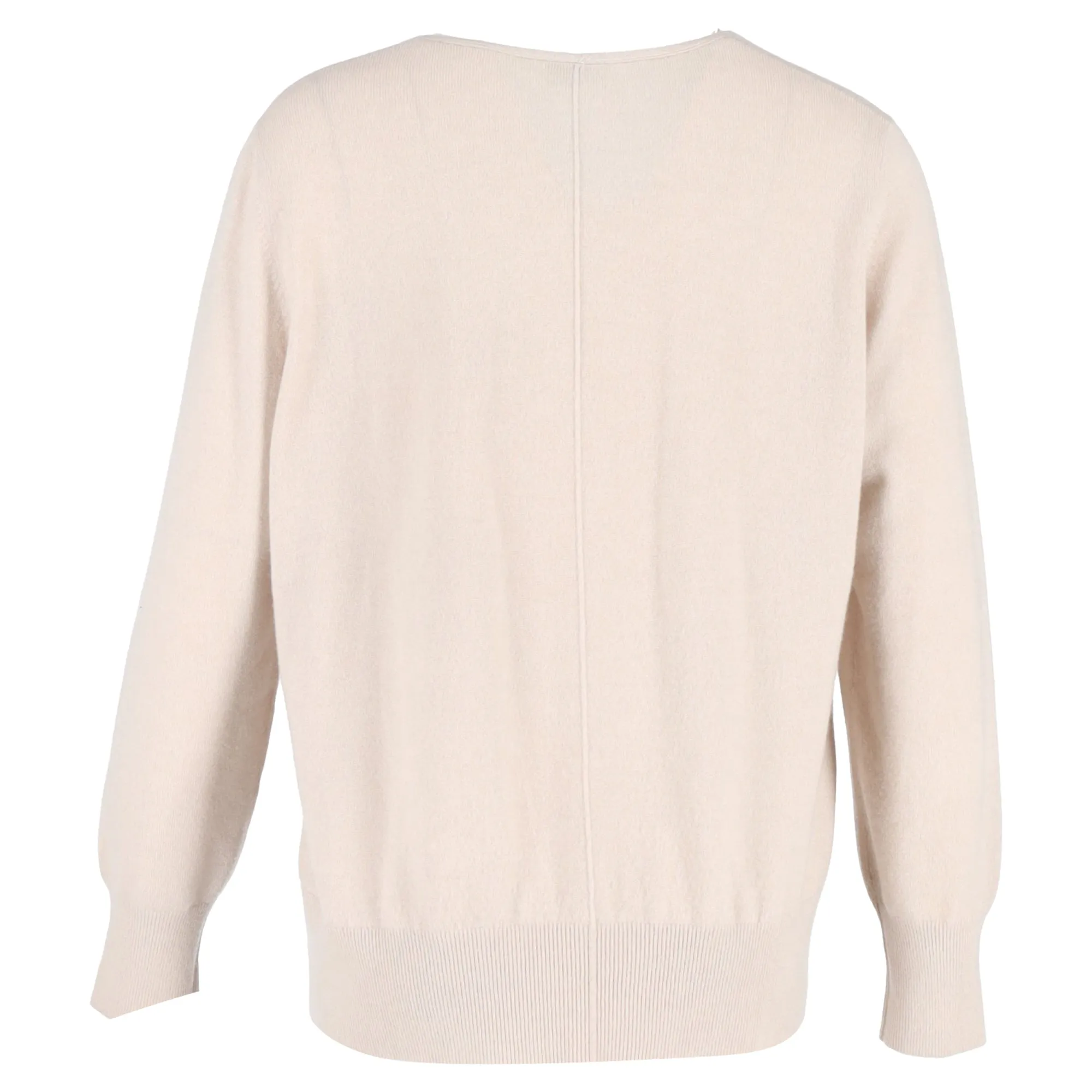 Pull Akris à col en V en laine beige