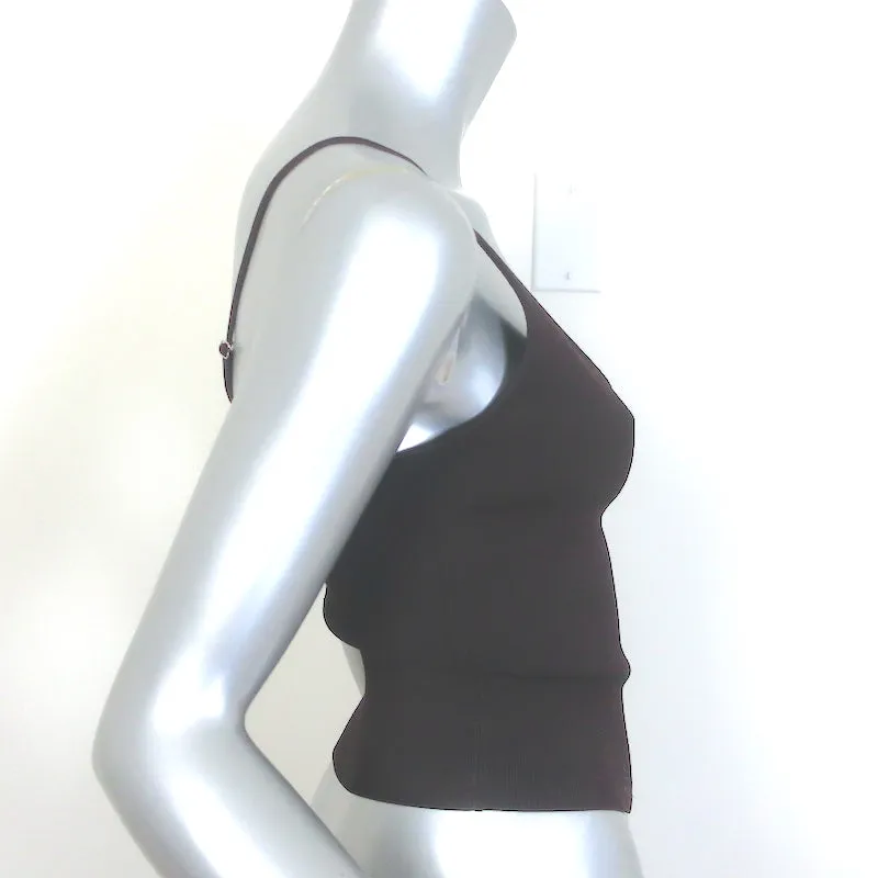 A.L.C. Haut débardeur extensible en maille marron foncé Taille S