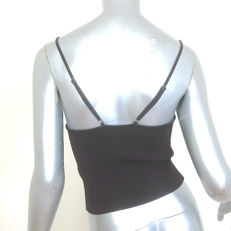 A.L.C. Haut débardeur extensible en maille marron foncé Taille S