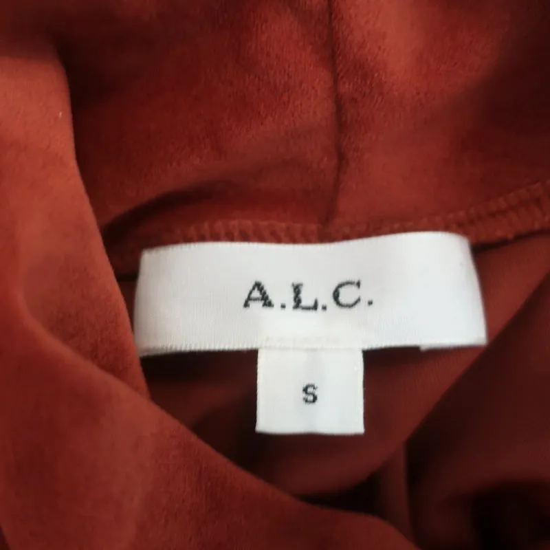 A.L.C. Haut à col montant et manches ballon Joss Ginger en velours ruché Taille S