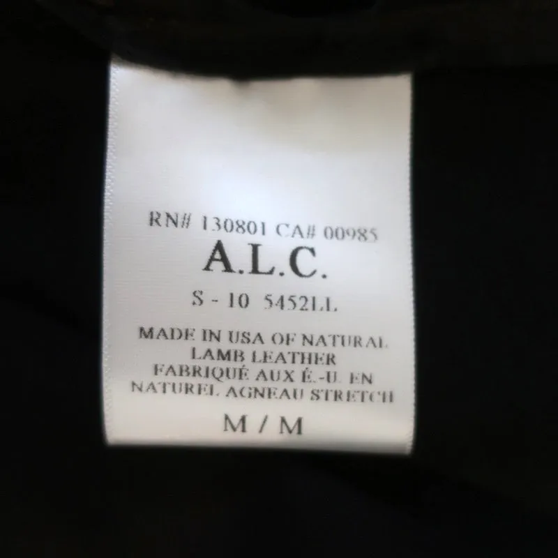 Débardeur A.L.C. en cuir noir Pharel Taille Moyenne