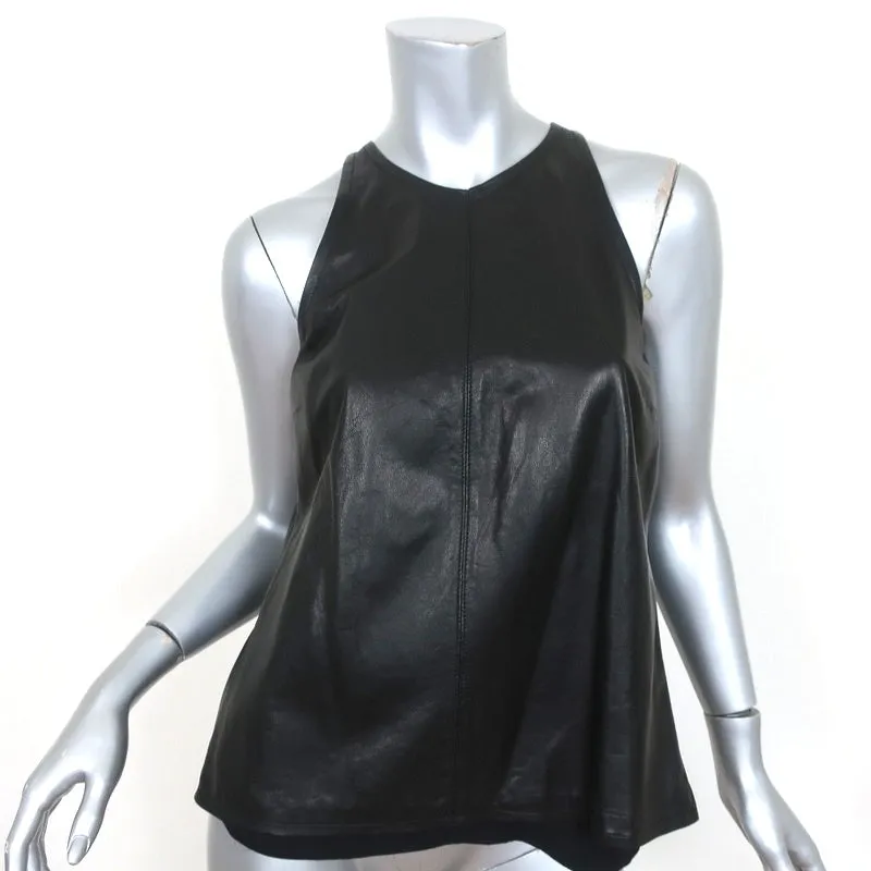 Débardeur A.L.C. en cuir noir Pharel Taille Moyenne
