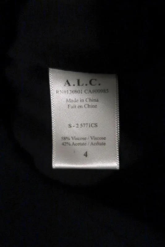 A.L.C. Haut Brenner Marine Brodé de Clous Taille 4 Blouse sans Manches
