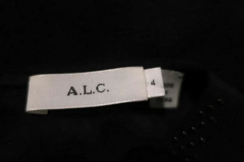 A.L.C. Haut Brenner Marine Brodé de Clous Taille 4 Blouse sans Manches