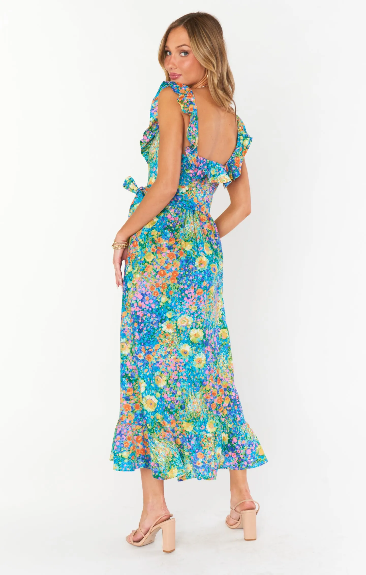 Robe Midi Alexis ~ Pétales Peints