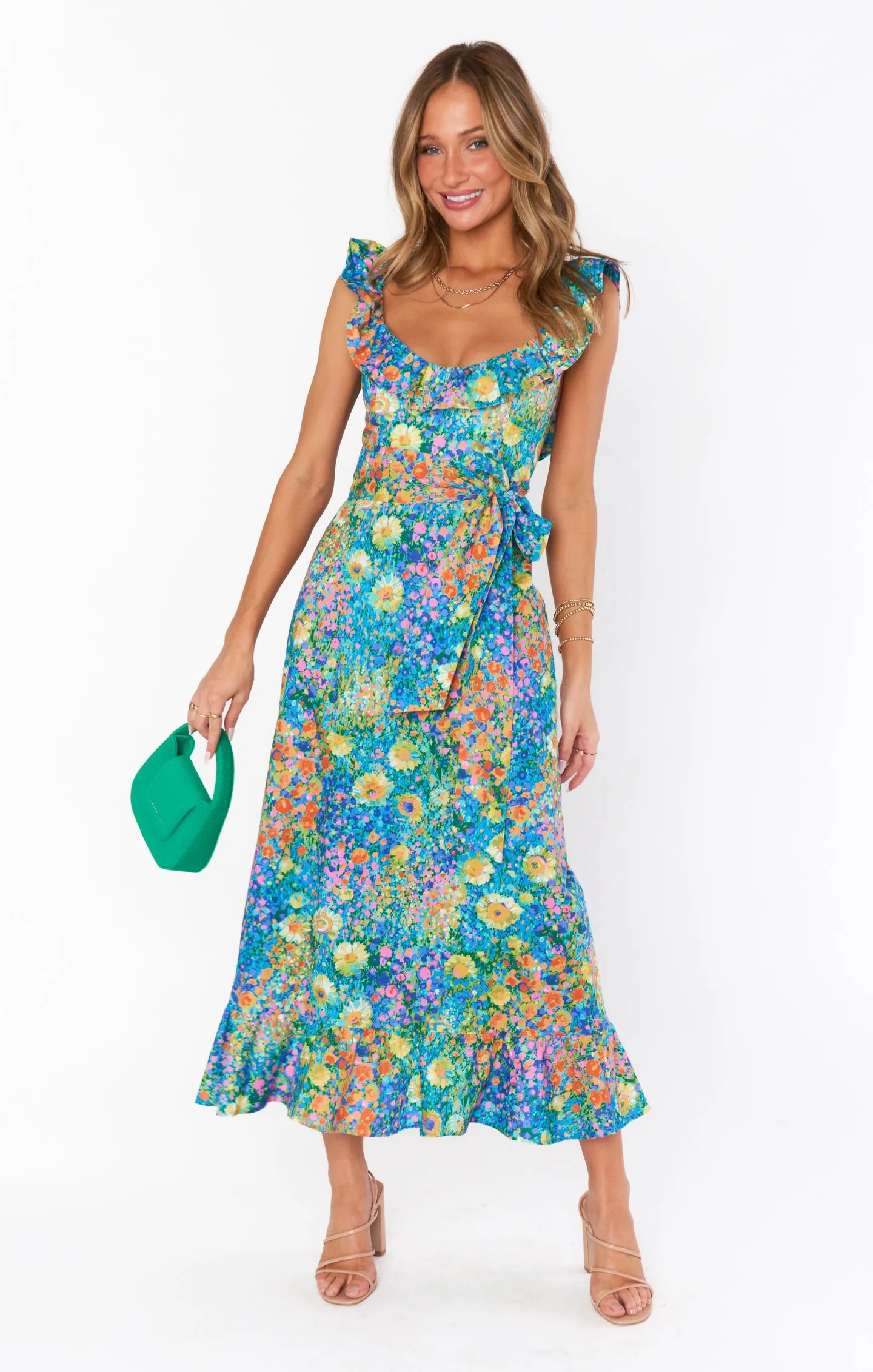 Robe Midi Alexis ~ Pétales Peints