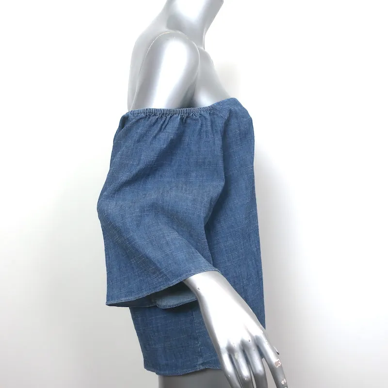 Alice   Olivia Haut décolleté Christy en chambray mélange lin Taille L