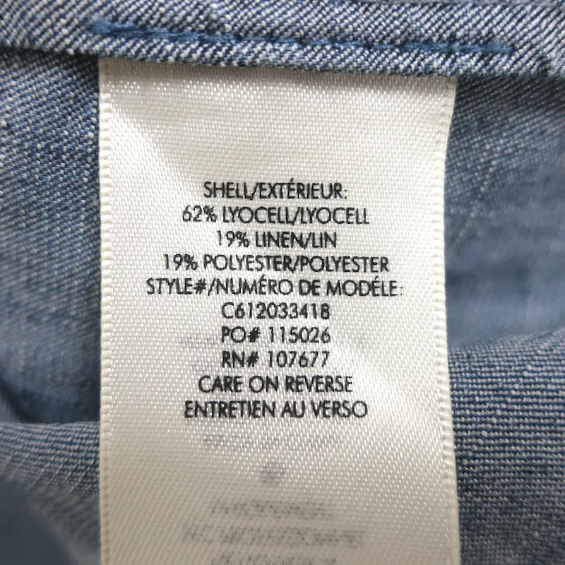 Alice   Olivia Haut décolleté Christy en chambray mélange lin Taille L