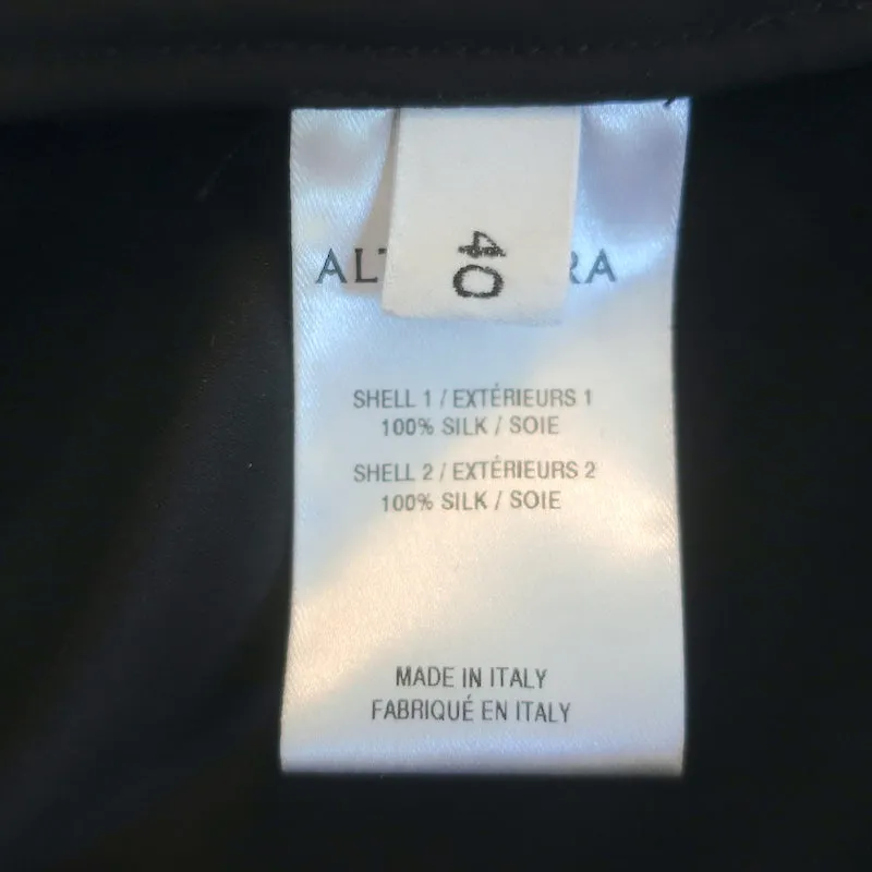 Altuzarra Benny Haut à Lacets Noir en Soie Taille 40 Blouse à Manches Longues