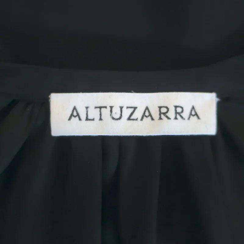 Altuzarra Benny Haut à Lacets Noir en Soie Taille 40 Blouse à Manches Longues