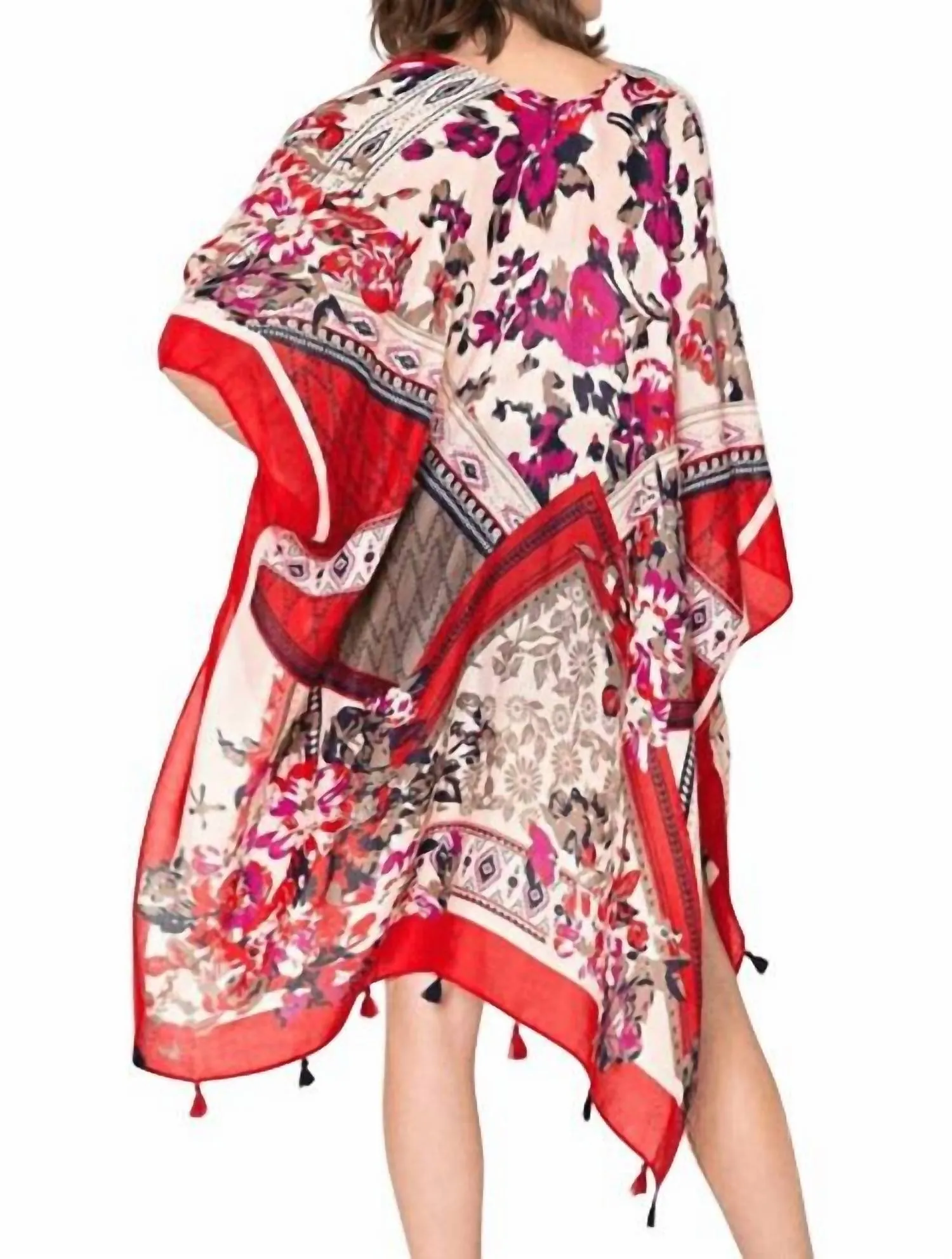 Écharpe Antalya Rouge Multicolore