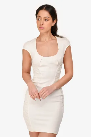 Blumarine Cream Cotton/Lace Dress Size 34