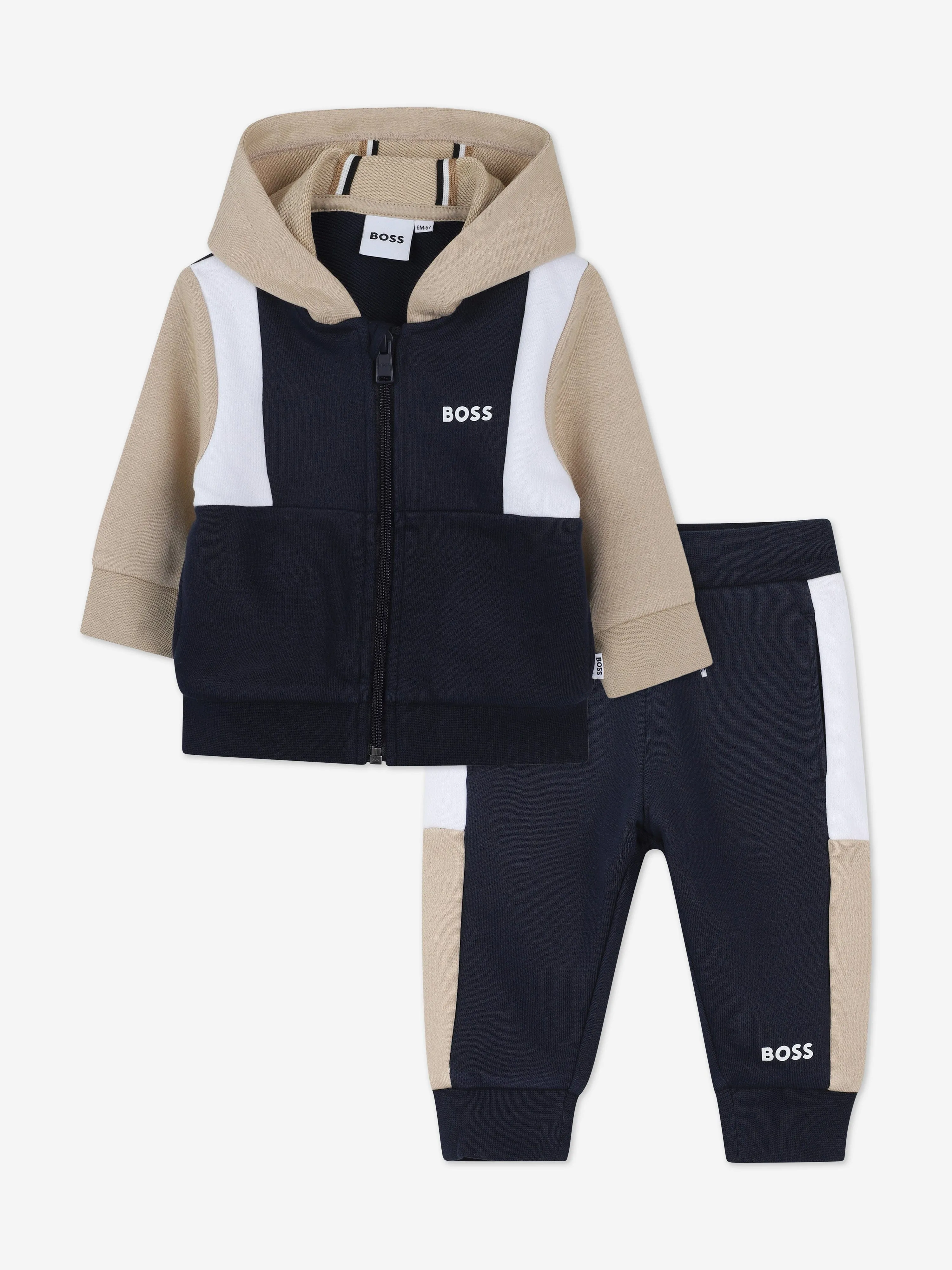 Survêtement BOSS Baby Boys à motifs colorés en marine