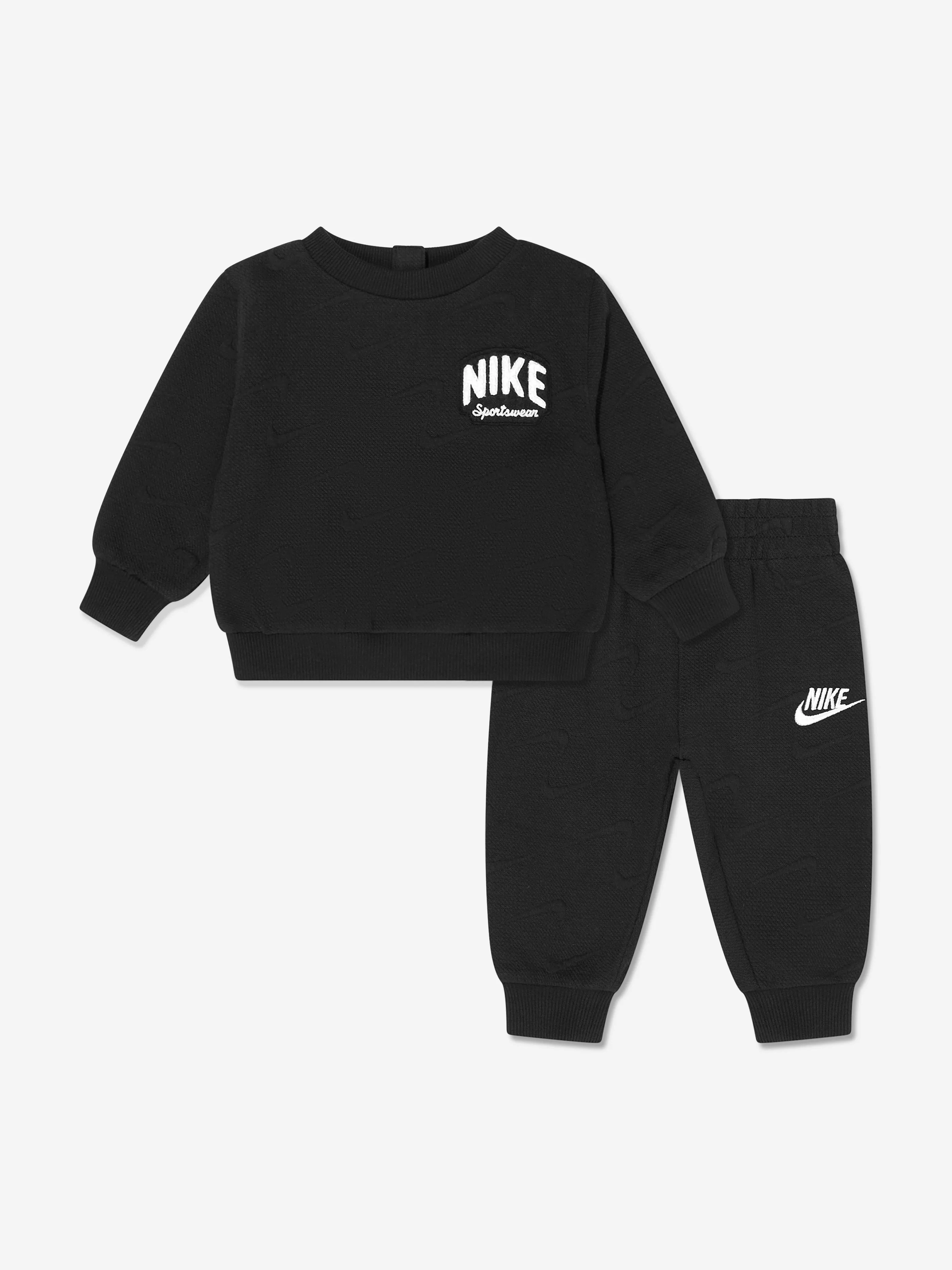Survêtement Jacquard à Logo NSW pour Garçons en Noir