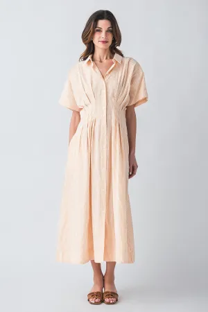 By Together Striped Woven Midi Dress