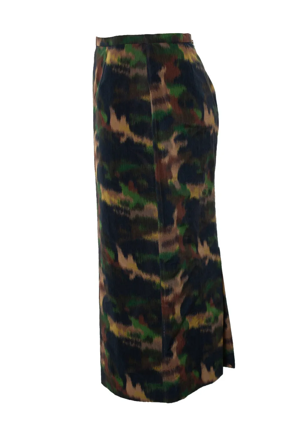 jupe midi imprimée camouflage