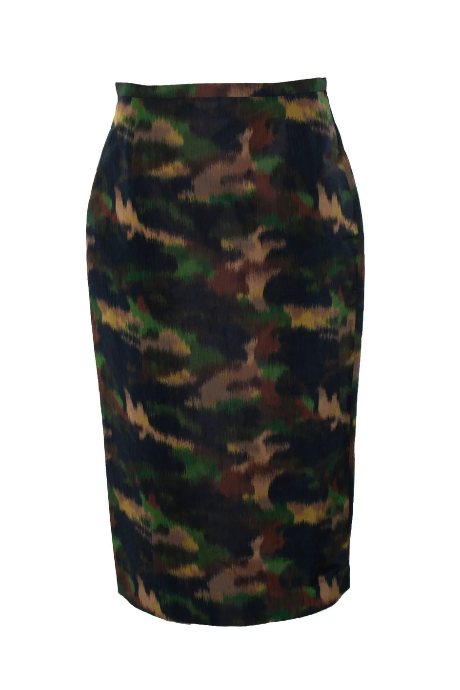 jupe midi imprimée camouflage