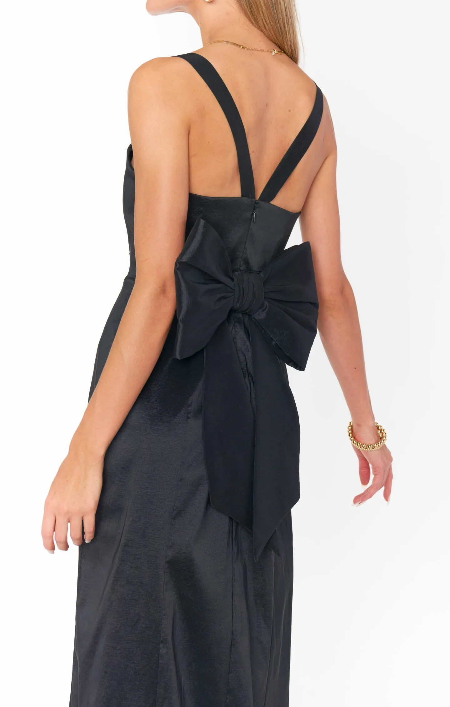 Robe Charlotte à nœud ~ Taffetas noir