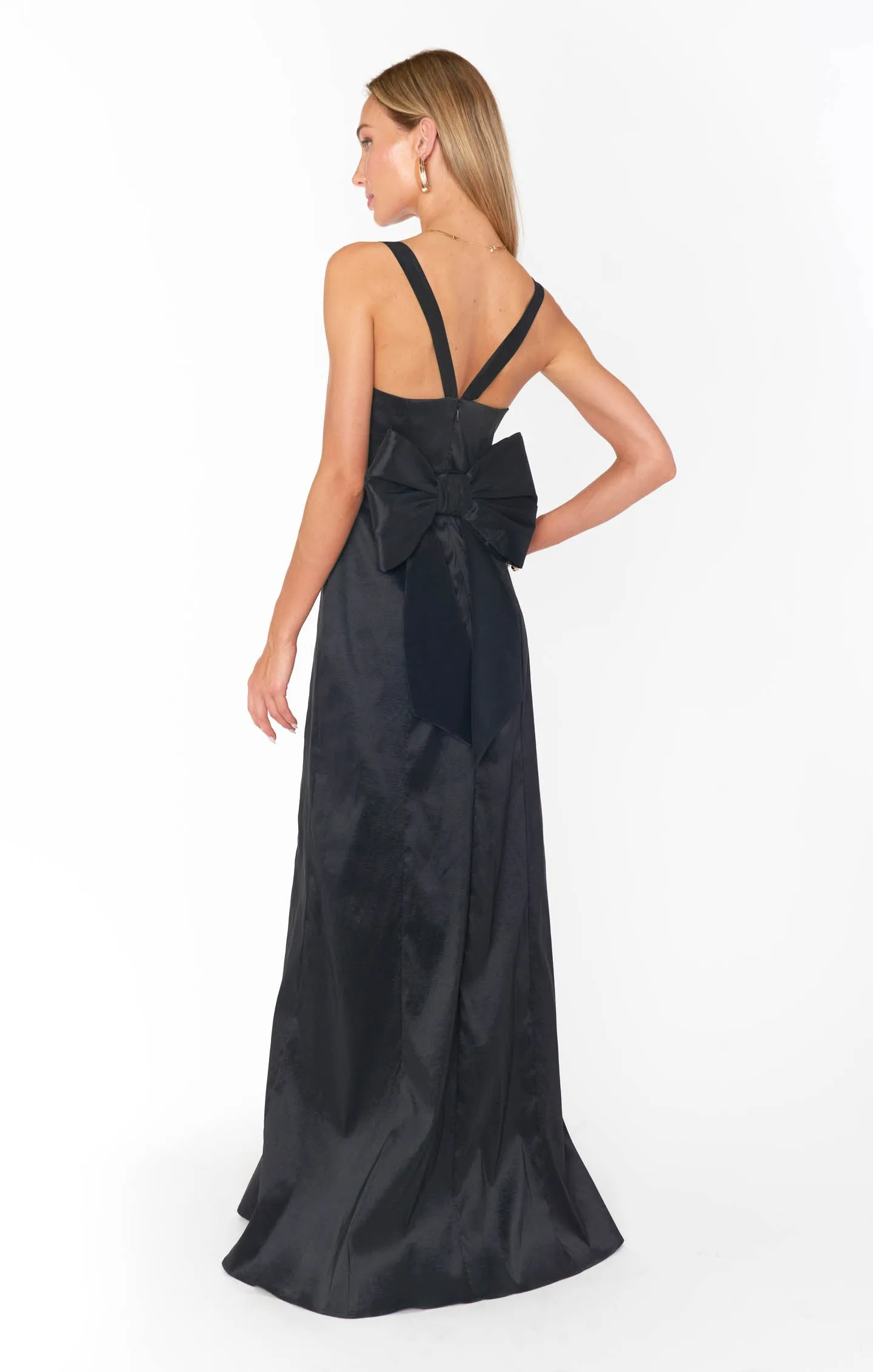 Robe Charlotte à nœud ~ Taffetas noir