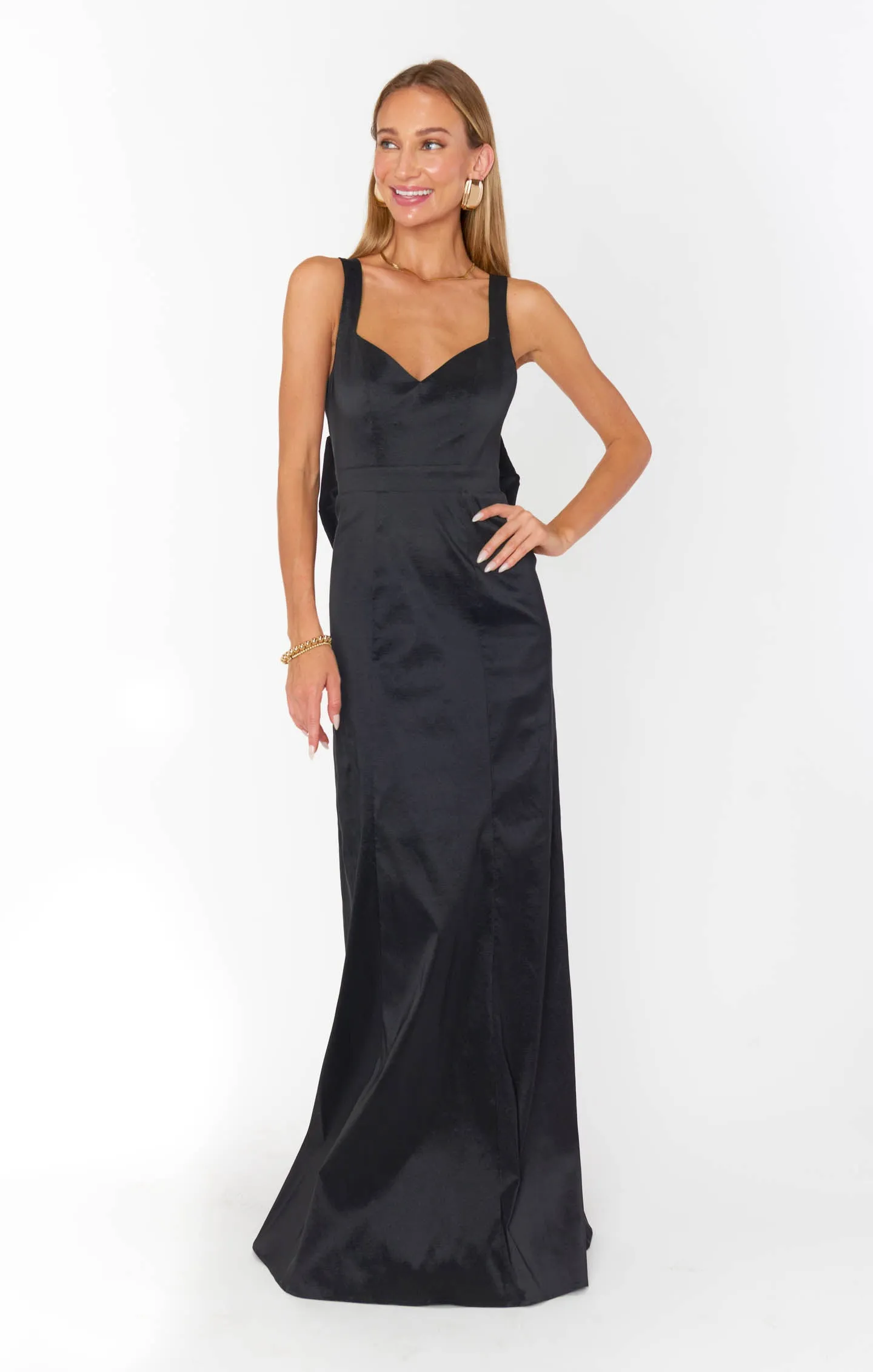 Robe Charlotte à nœud ~ Taffetas noir