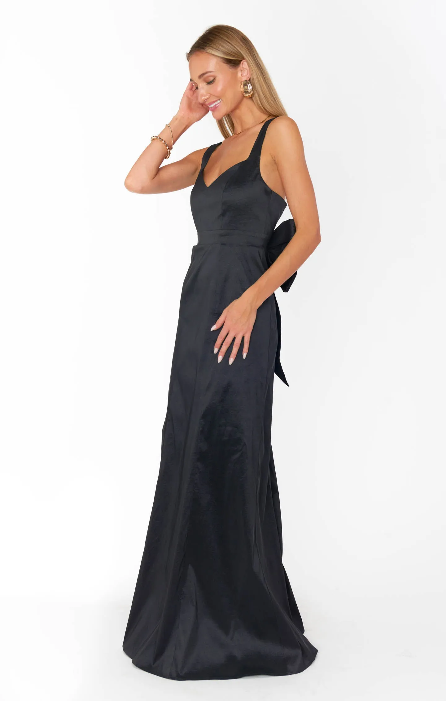 Robe Charlotte à nœud ~ Taffetas noir