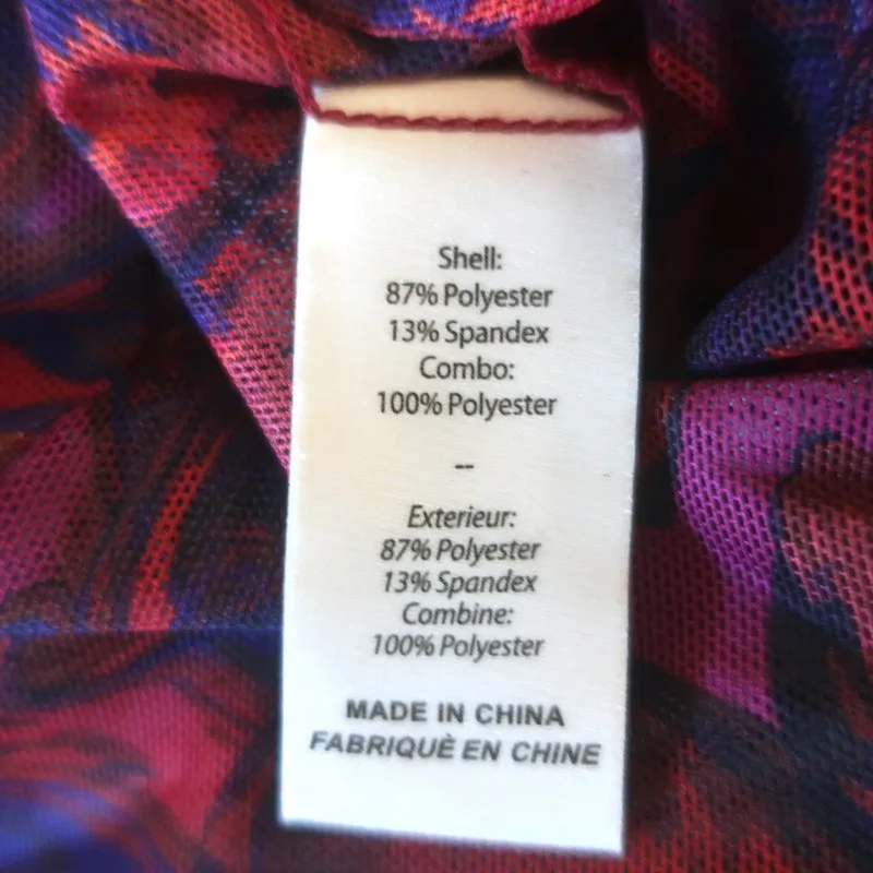 Cinq a Sept Ellianna Haut en Maille Plissé Imprimé Marbré Rouge/Violet Taille Moyenne