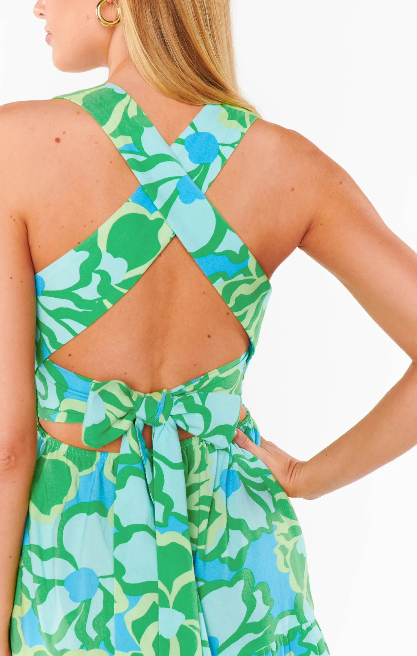 Robe courte Collins ~ Motif abstrait de coquelicot
