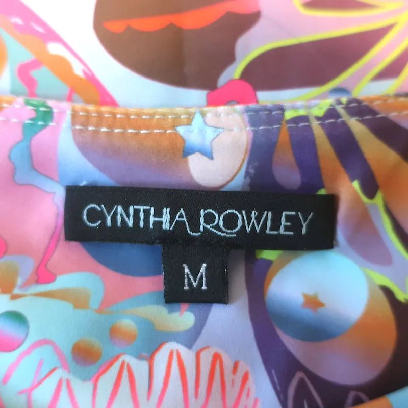 Cynthia Rowley Haut anti-UV imprimé papillon bleu taille moyenne