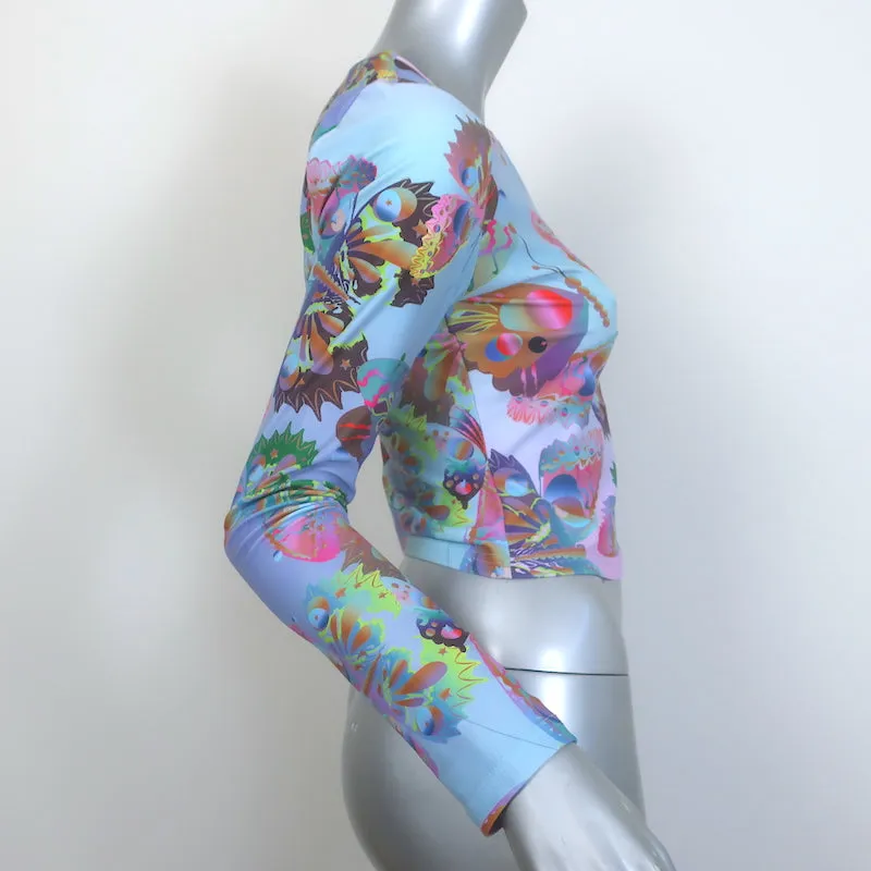 Cynthia Rowley Haut anti-UV imprimé papillon bleu taille moyenne