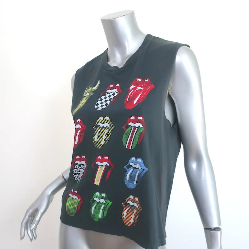 DAYDREAMER Rolling Stones 12 Langues Débardeur Charbon Taille S