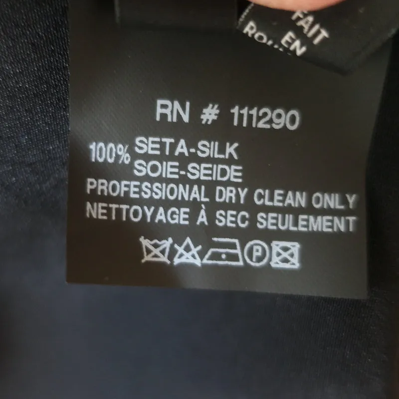 Derek Lam Chemisier à Nœud Papillon Sonia en Soie Noire Taille US 10 Haut à Manches Longues NEUF