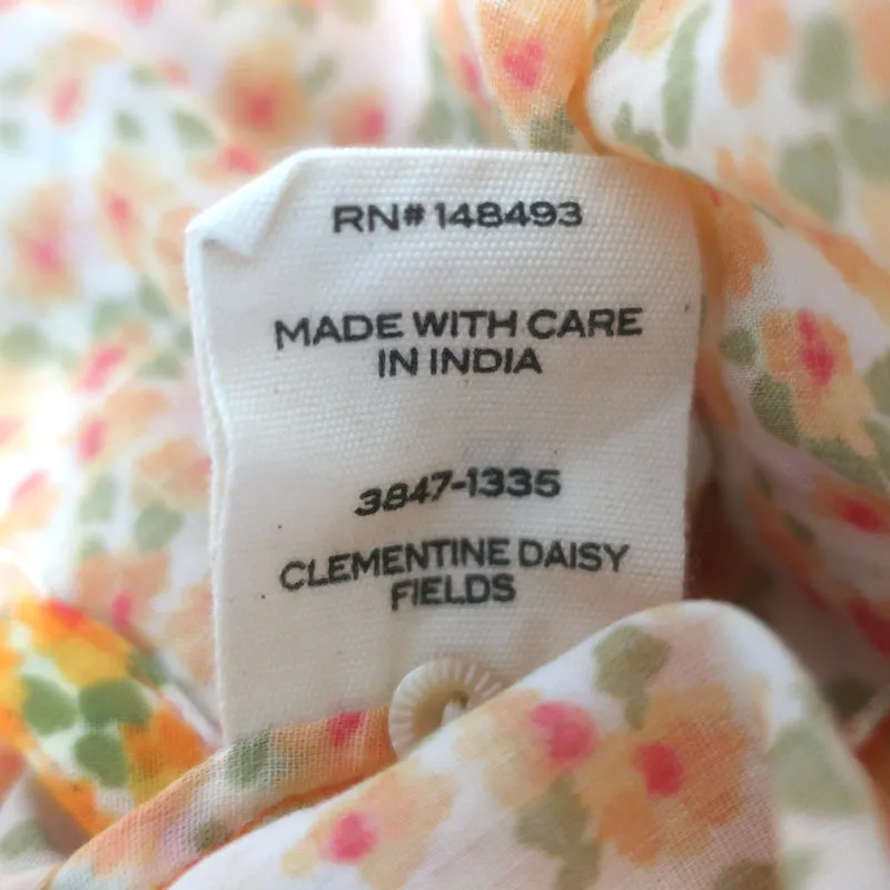 Doen Henri Clementine Haut à Volants Daisy Fields Imprimé Fleuri en Coton Taille Large NEUF
