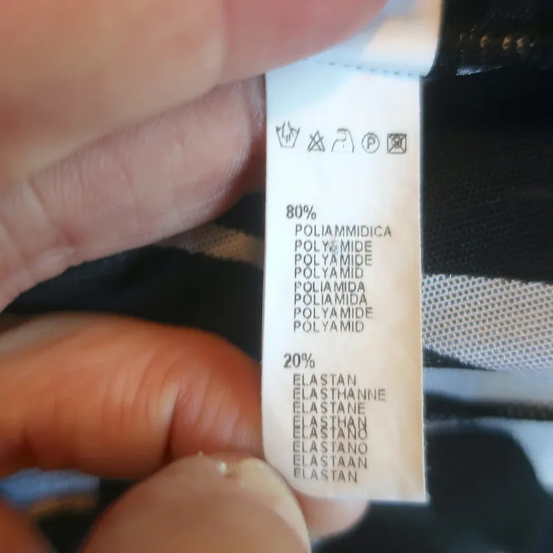 Dolce & Gabbana Sous-vêtements Haut en maille imprimé zèbre Noir/Blanc Taille L