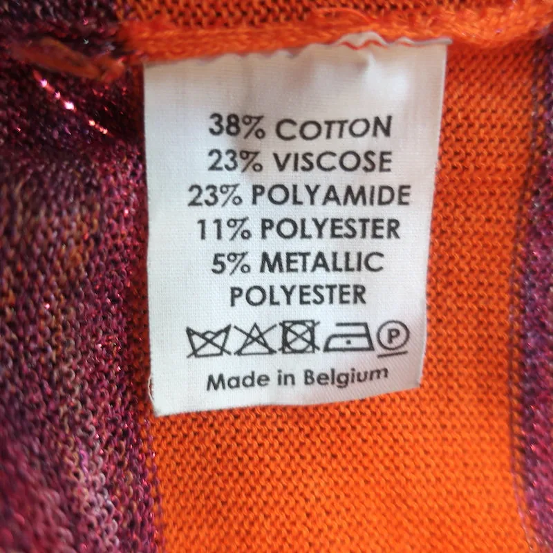 Dries Van Noten Haut en maille métallique rayé Or/Multicolore Taille Très Petit