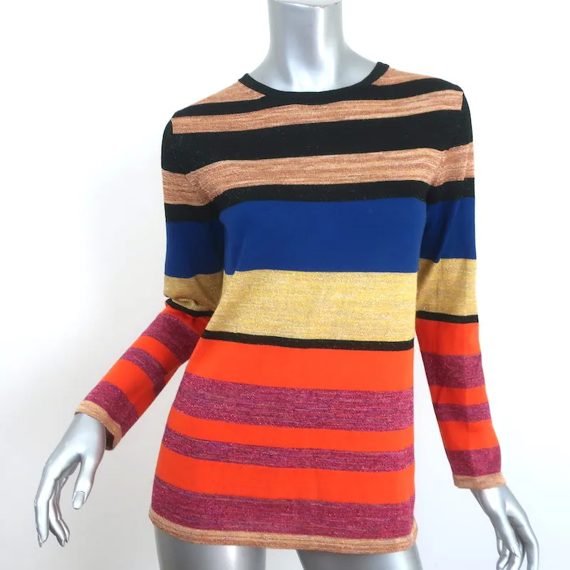 Dries Van Noten Haut en maille métallique rayé Or/Multicolore Taille Très Petit