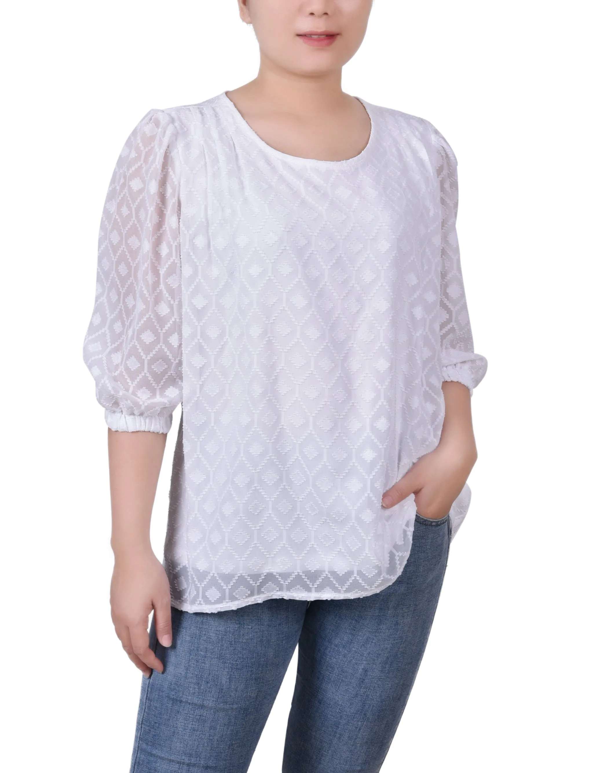 Blouse à manches coudées avec clip