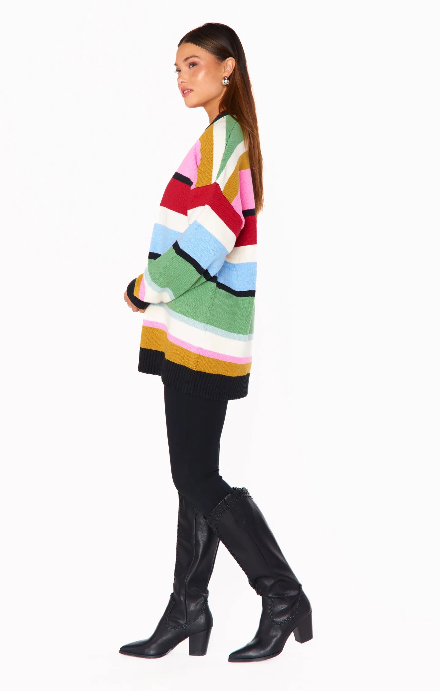 Pull tunique Ember ~ Tricot rayé multicolore