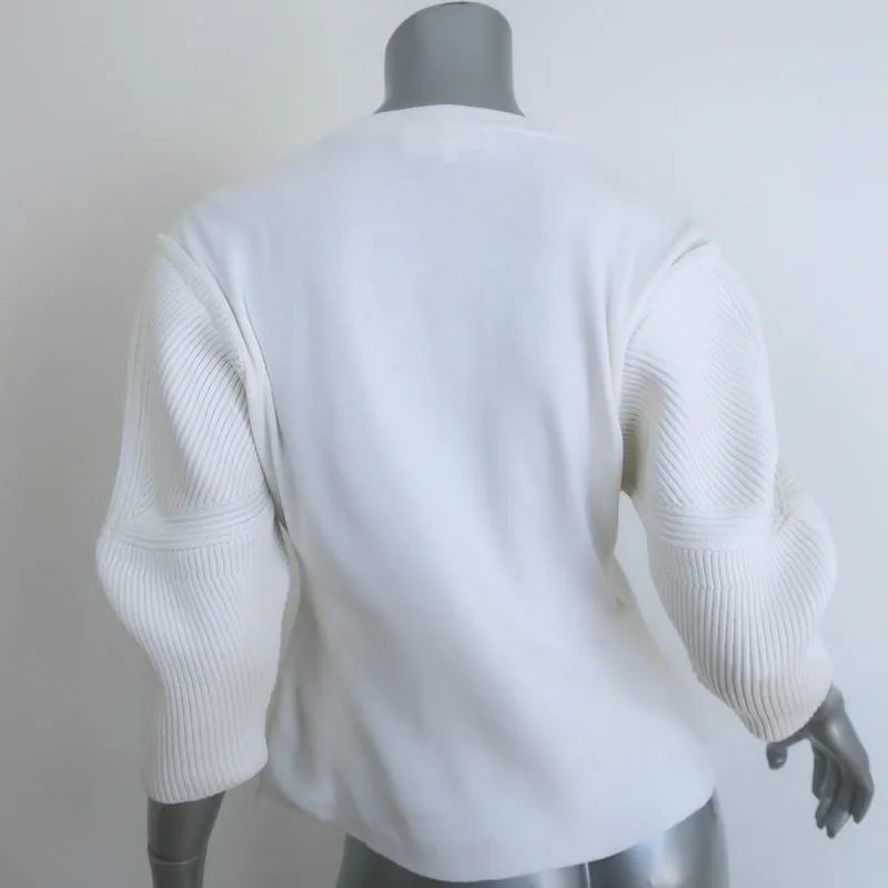 Enfold Haut à Manches en Côtes Crème en Coton Taille 38