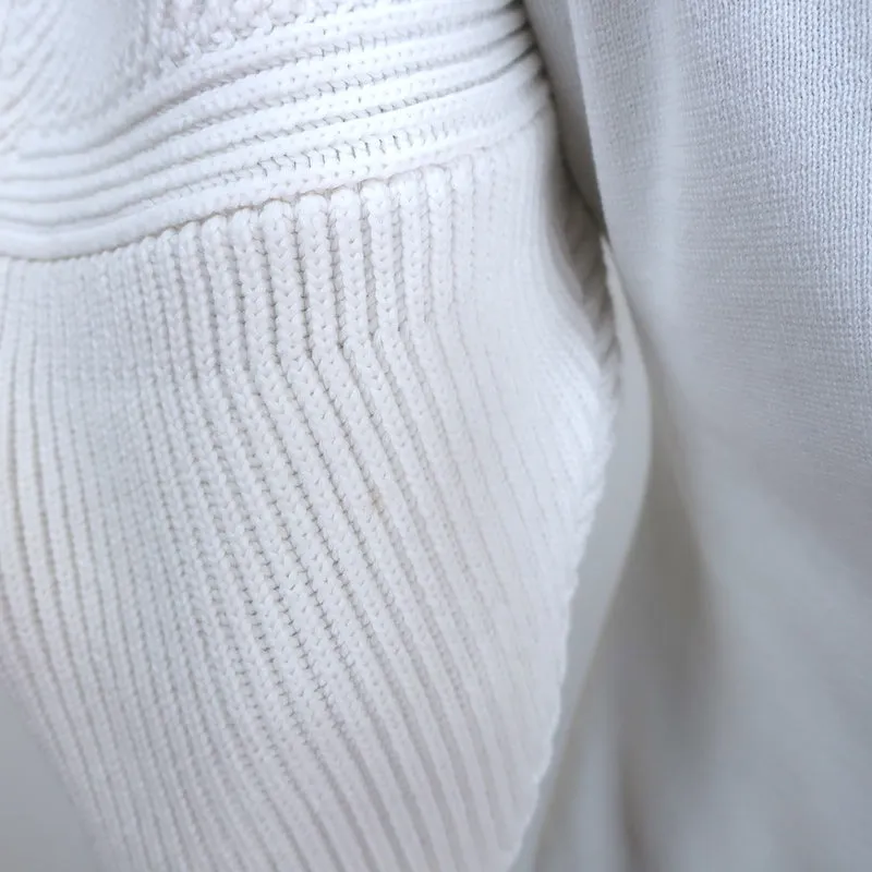 Enfold Haut à Manches en Côtes Crème en Coton Taille 38