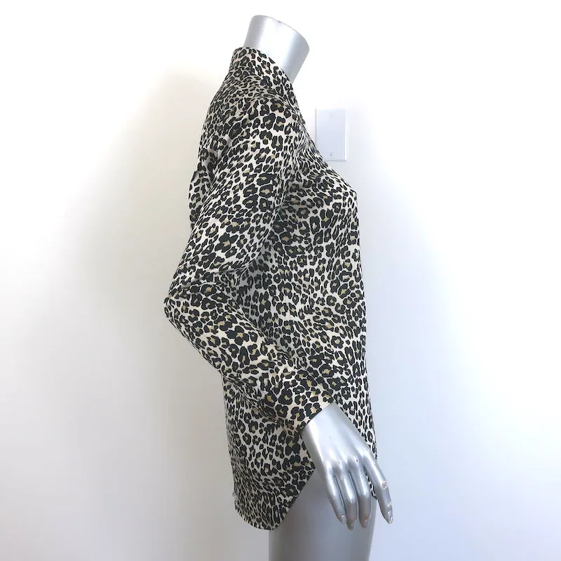 Chemise Equipment Reese en soie à motif léopard Taille Extra Small Manches longues Blouse