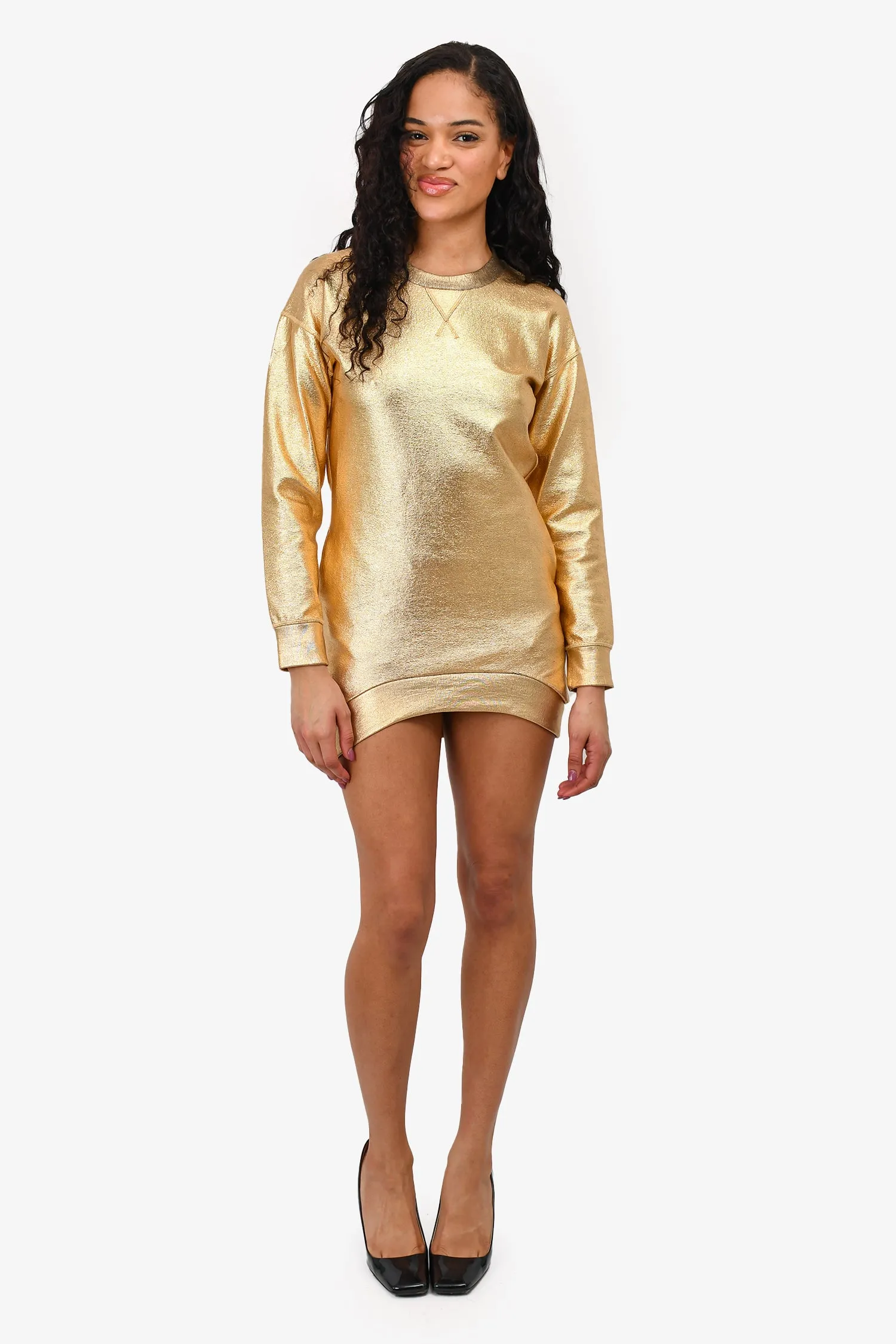 Robe pull Faith Connexion en métallisé or Taille XS