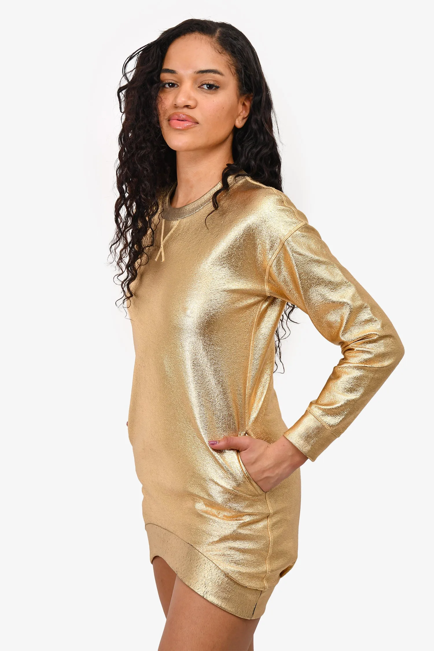 Robe pull Faith Connexion en métallisé or Taille XS