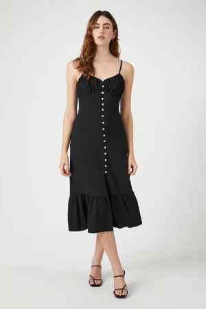 Forever 21 Women's Flounce Midi Cami Dress Black Forever 21