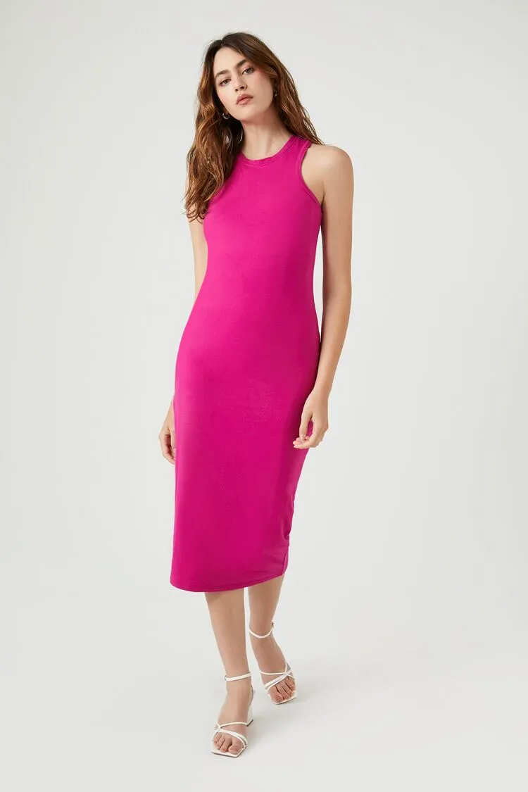 Forever 21 Robe Midi Bodycon Femme Dos Nagoa Fuchsia Forever 21