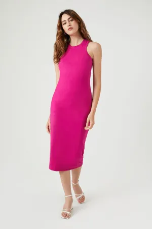 Forever 21 Women's Racerback Bodycon Midi Dress Fuchsia Forever 21