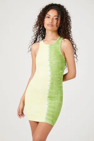 Forever 21 Women's Tie-Dye Tank Mini Dress Pepper Green/Multi Forever 21