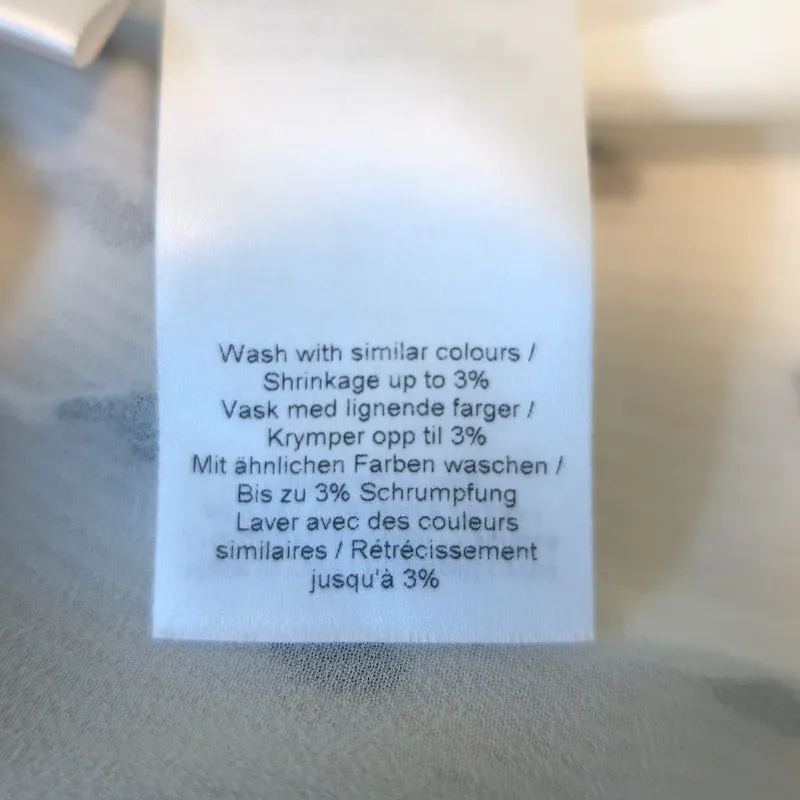 GANNI Haut à pois blanc/noir en georgette plissée taille 36 blouse à manches volantes