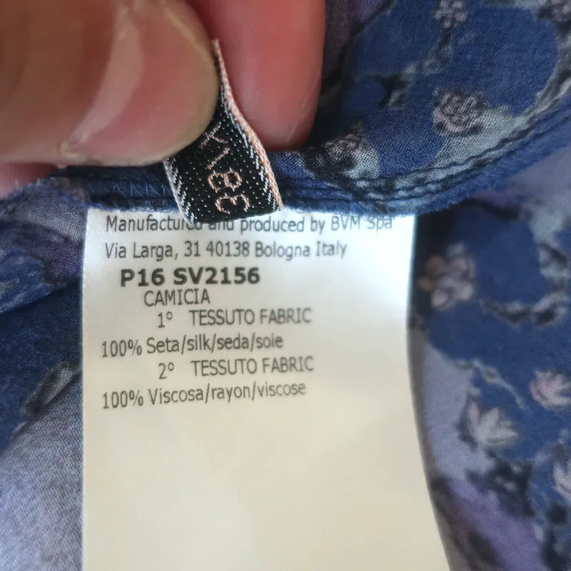Giambattista Valli Haut trapèze sans manches Navy/Purple Imprimé floral en mousseline Taille 38
